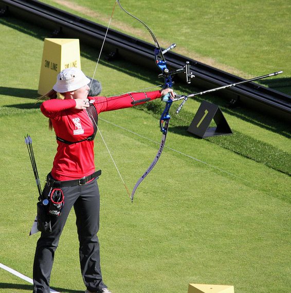 Woman in the square stance
