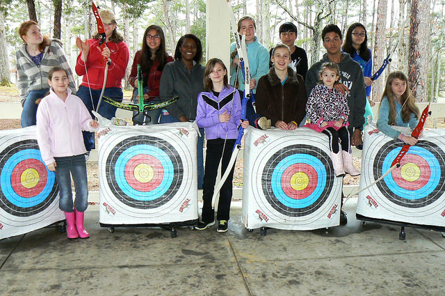 Group of young archers