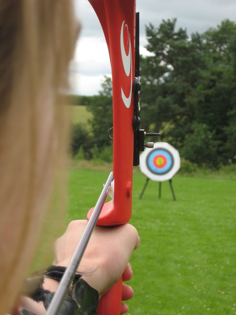Archer taking aim