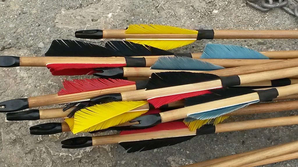 some wooden arrows